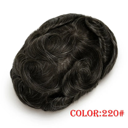 Q6 Lace Toupee Men Europe Human Hair Man Wig Male Wig Swiss Lace Front Wig With Pu Men Hair Replacement System Unit Natural Hair