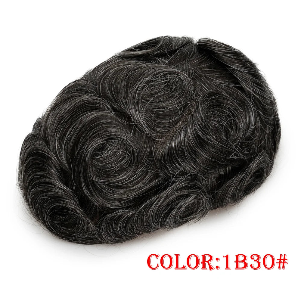 Q6 Lace Toupee Men Europe Human Hair Man Wig Male Wig Swiss Lace Front Wig With Pu Men Hair Replacement System Unit Natural Hair