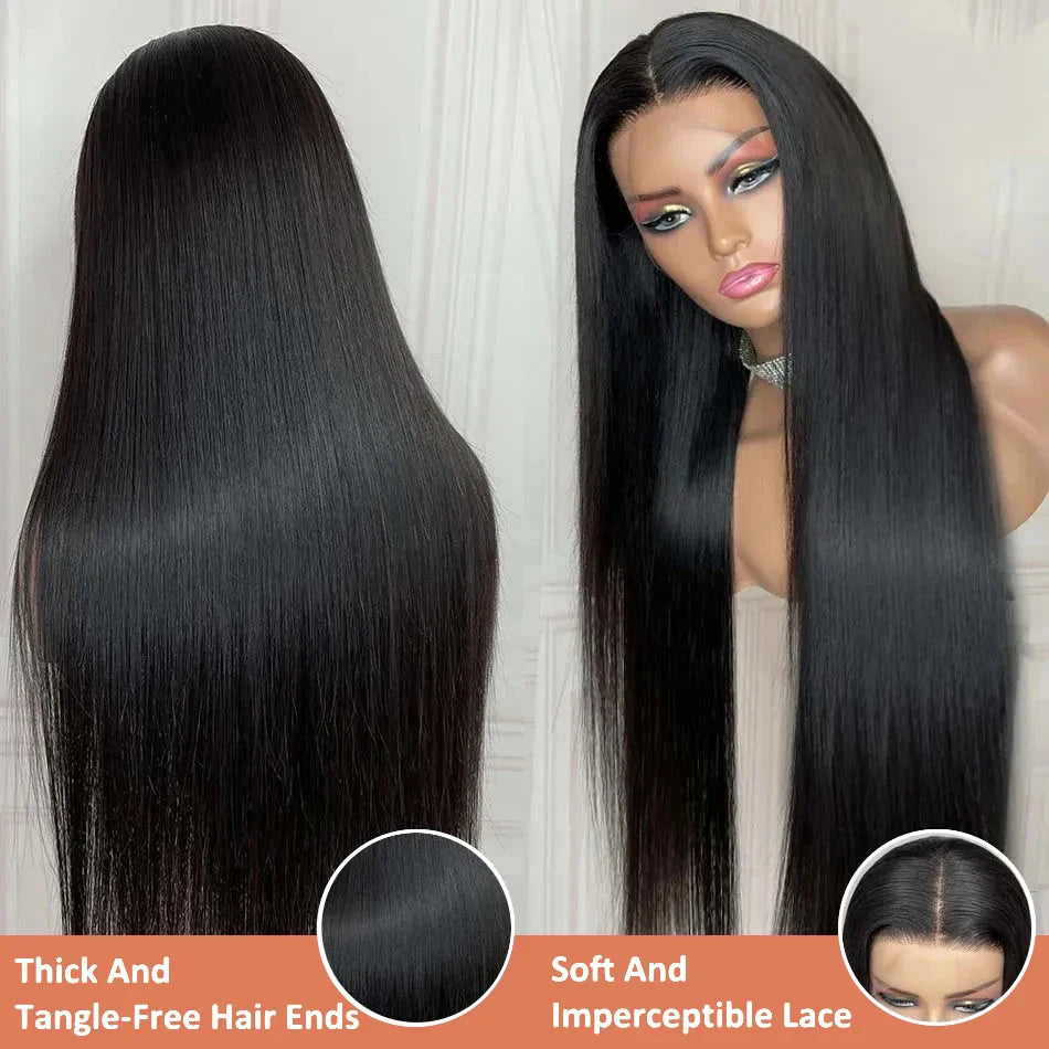 13x6 Transparent Straight Lace Frontal Wig Brazilian Human Hair