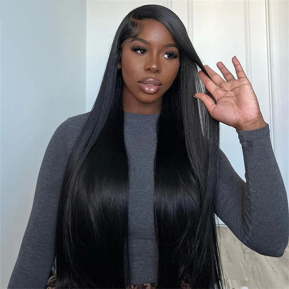 13x6 Transparent Straight Lace Frontal Wig Brazilian Human Hair