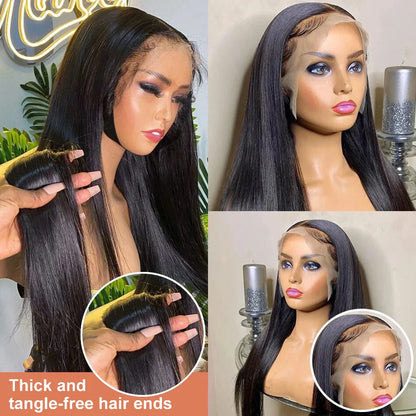 13x6 Transparent Straight Lace Frontal Wig Brazilian Human Hair