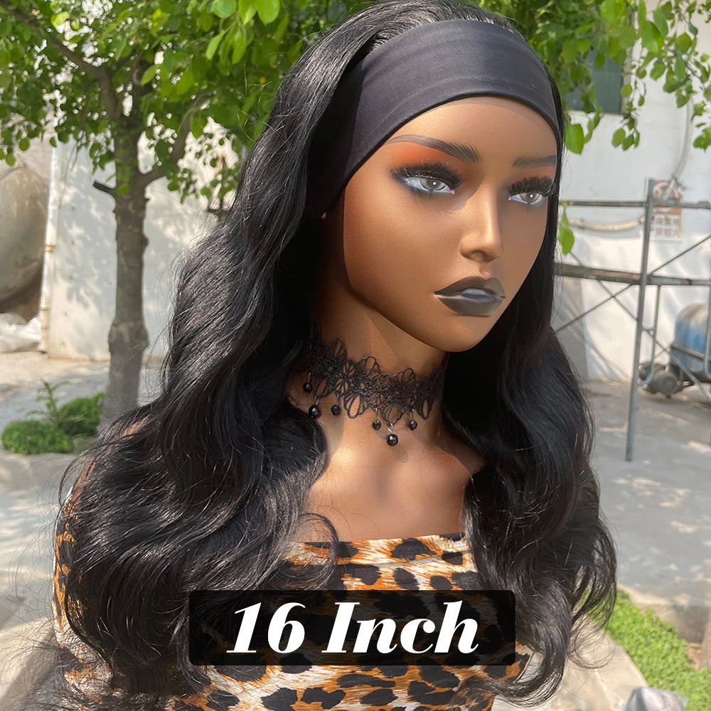 Body Wave 180% Density Headband Wigs Human Hair Wigs