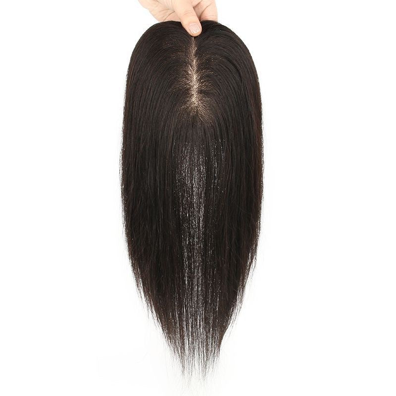 Multi Size Human Hair Silky Straight Women Topper Hair Pieces Clips in Women Toupee